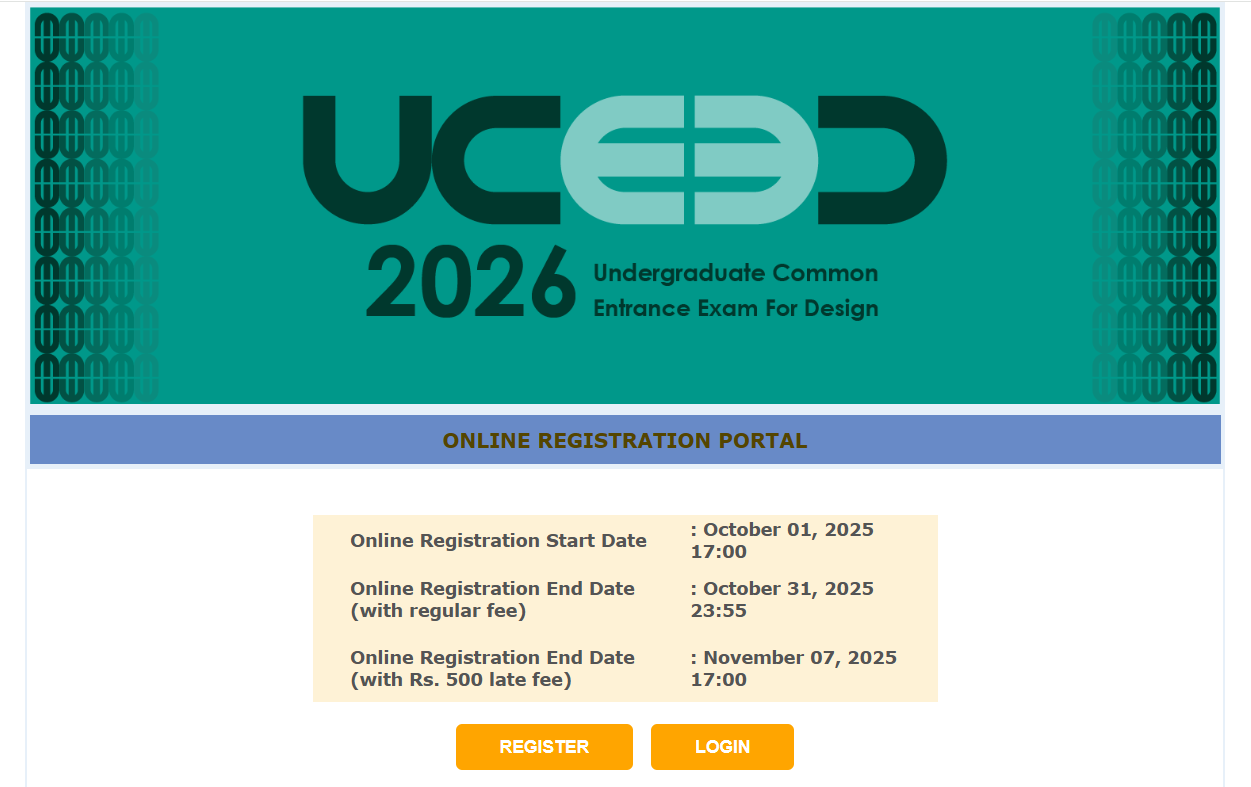 UCEED 2026 Registration