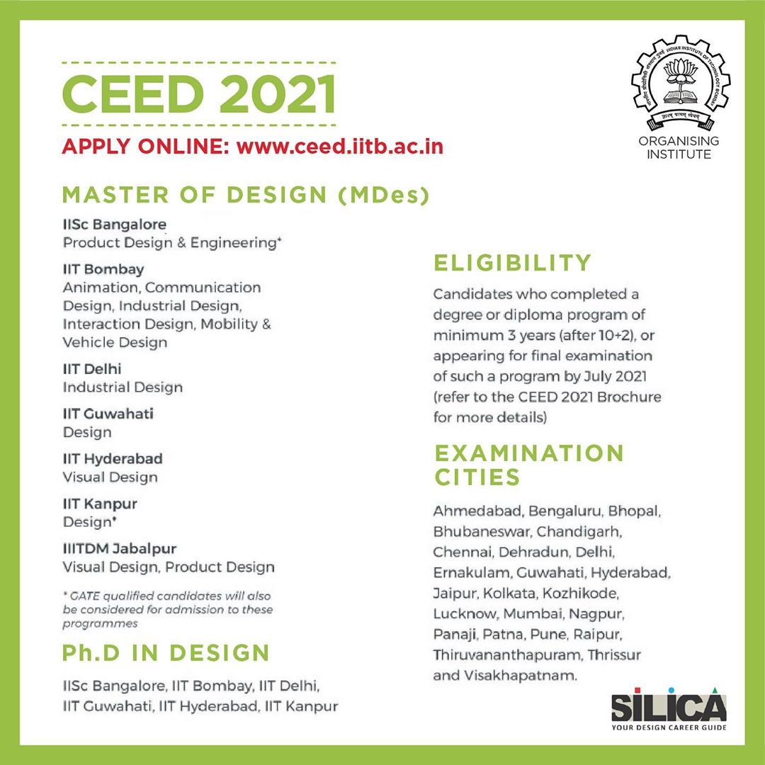CEED 2021 - Application, Exam dates, Eligibility Criteria