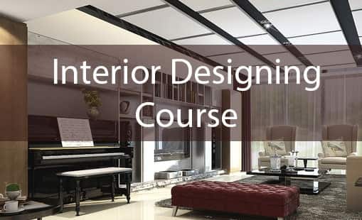 What are the subjects and modules offered in Interior designing courses?